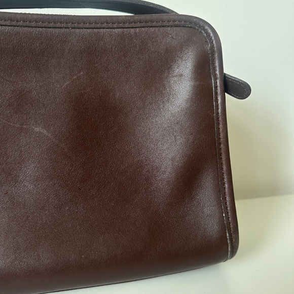 Vintage Coach Brown Mahogany Leather Sutton Zip Crossbody Shoulder Bag D9C-9814 - Picture 4 of 11